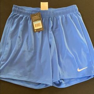 NEW WOMENS BLUE NIKE MED DRI-FIT SHORTS